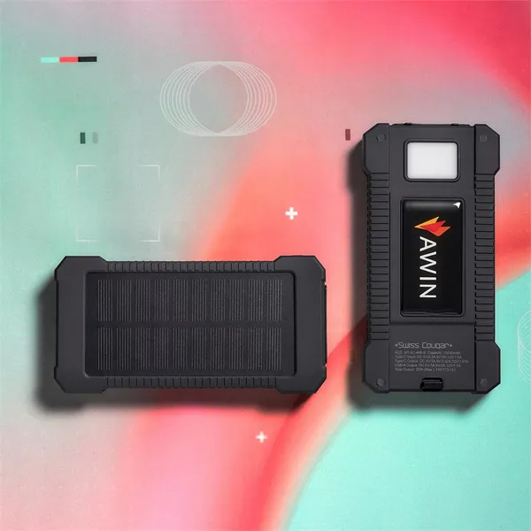 Swiss Cougar Durban Fast Charge 20W Solar Power Bank -10000mAh Swiss Cougar Durban Fast Charge 20W Solar Power Bank -10000mAh