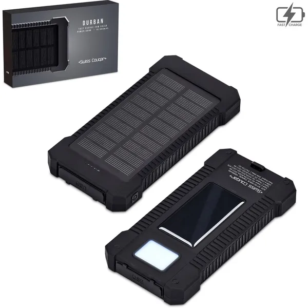 Swiss Cougar Durban Fast Charge 20W Solar Power Bank -10000mAh Swiss Cougar Durban Fast Charge 20W Solar Power Bank -10000mAh