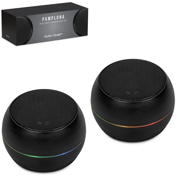 Swiss Cougar Pamplona Bluetooth Speaker Duo Set Swiss Cougar Pamplona Bluetooth Speaker Duo Set