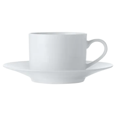 White Basics Straight Cup and Saucer 250ml White Basics Straight Cup and Saucer 250ml