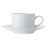 White Basics Straight Cup and Saucer 250ml White Basics Straight Cup and Saucer 250ml