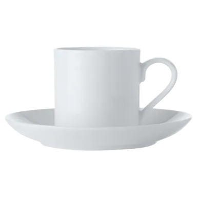 White Basics Straight Demi Cup and Saucer 100ml White Basics Straight Demi Cup and Saucer 100ml