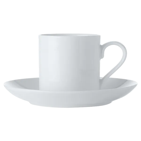 White Basics Straight Demi Cup and Saucer 100ml White Basics Straight Demi Cup and Saucer 100ml