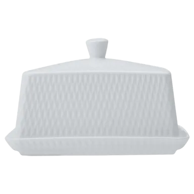 White Basics Diamonds Butter Dish White Basics Diamonds Butter Dish