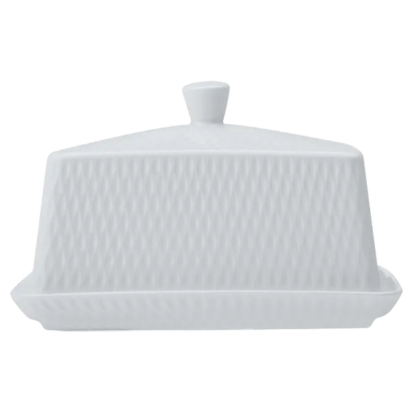 White Basics Diamonds Butter Dish White Basics Diamonds Butter Dish