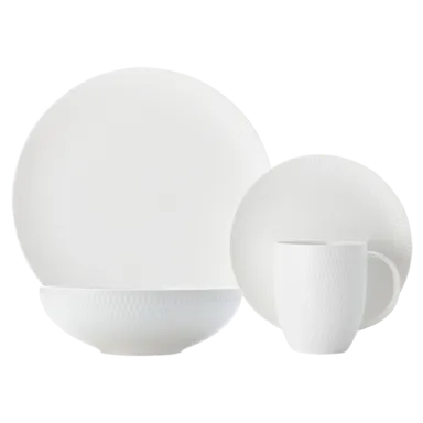 White Basics Diamonds Dinner Set 16 Piece White Basics Diamonds Dinner Set 16 Piece