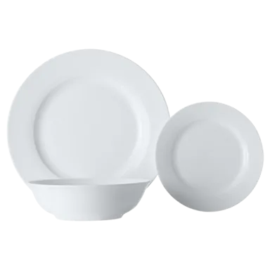 White Basics European Rim Dinner Set 12 Piece White Basics European Rim Dinner Set 12 Piece