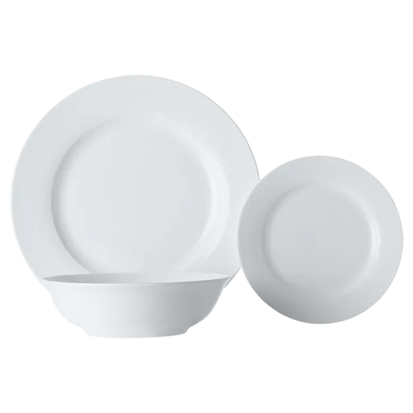 White Basics European Rim Dinner Set 12 Piece White Basics European Rim Dinner Set 12 Piece