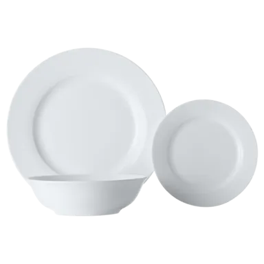 White Basics European Rim Dinner Set 18 Piece White Basics European Rim Dinner Set 18 Piece
