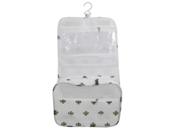 Velcro Hanging Toiletry Bag (Cactus Print) Velcro Hanging Toiletry Bag (Cactus Print)