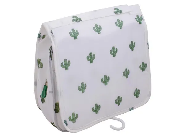 Velcro Hanging Toiletry Bag (Cactus Print) Velcro Hanging Toiletry Bag (Cactus Print)