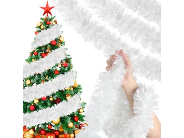 White Tinsel Garland White Tinsel Garland