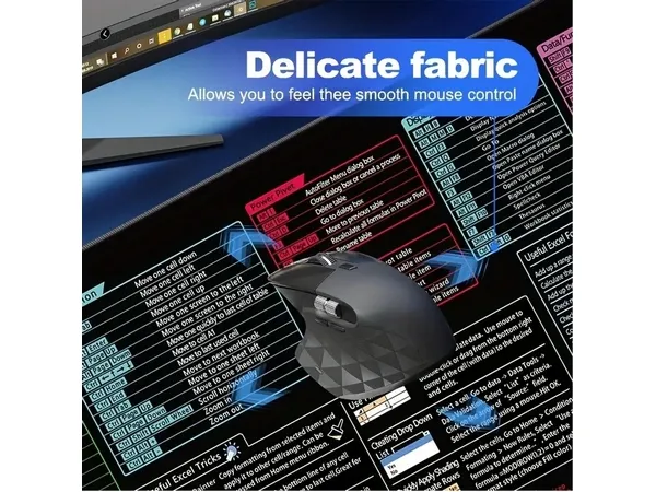 Excel Cheat Sheet Desk Mat Mousepad XL Excel Cheat Sheet Desk Mat Mousepad XL