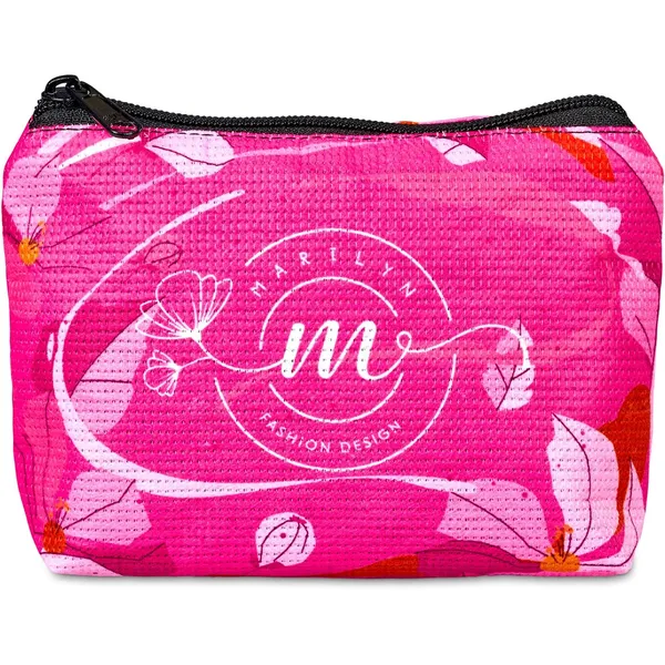 Pre-Printed Sample Hoppla Leanne RPET Stitch-Bond Mini Toiletry Bag Pre-Printed Sample Hoppla Leanne RPET Stitch-Bond Mini Toiletry Bag