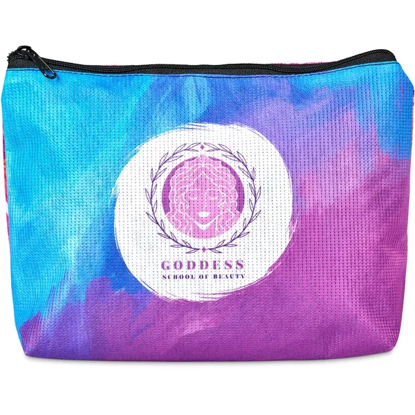 Pre-Printed Sample Hoppla Leanne RPET Stitch-Bond Maxi Toiletry Bag Pre-Printed Sample Hoppla Leanne RPET Stitch-Bond Maxi Toiletry Bag