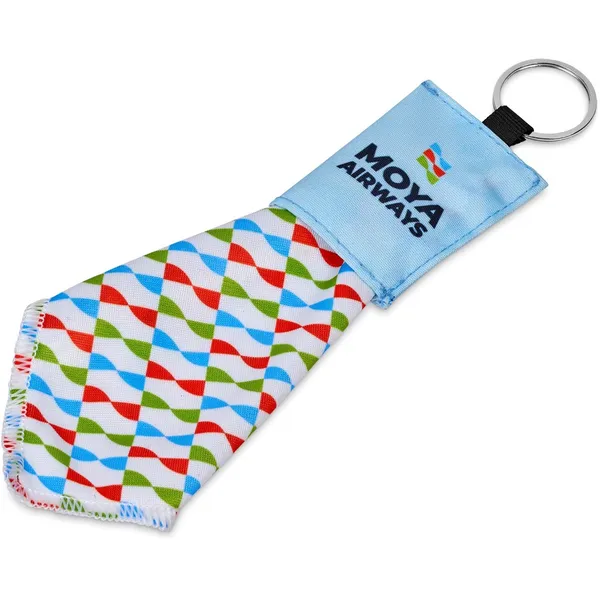 Pre-Printed Sample Hoppla Aquila Polyester Keyring Pouch with Cleaning Cloth Pre-Printed Sample Hoppla Aquila Polyester Keyring Pouch with Cleaning Cloth