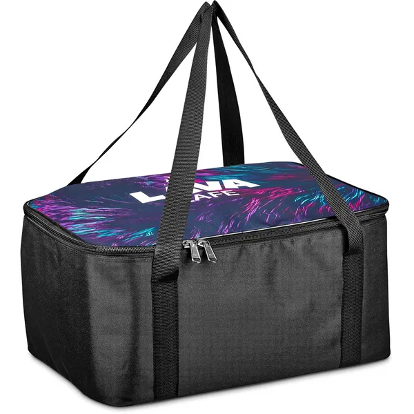 Pre-Printed Sample Hoppla Sudwala Food Delivery Cooler Bag Pre-Printed Sample Hoppla Sudwala Food Delivery Cooler Bag