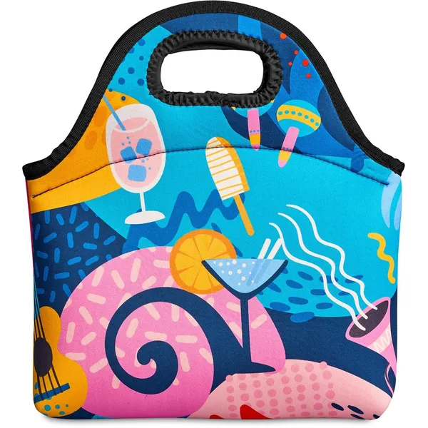 Pre-Printed Sample Hoppla Hobie Neoprene Lunch Cooler Pre-Printed Sample Hoppla Hobie Neoprene Lunch Cooler