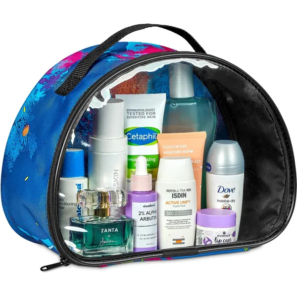 Pre-Printed Sample Hoppla Aloe Toiletry Bag With PVC Front Window Pre-Printed Sample Hoppla Aloe Toiletry Bag With PVC Front Window