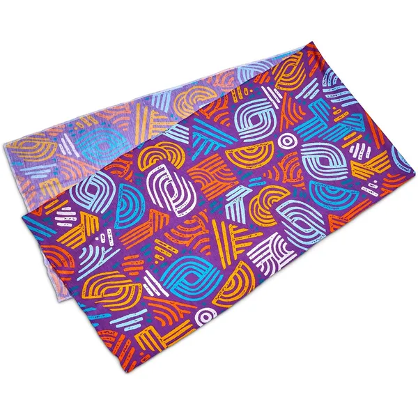Pre-Printed Sample Hoppla Crown Polyester Head Wrap Pre-Printed Sample Hoppla Crown Polyester Head Wrap