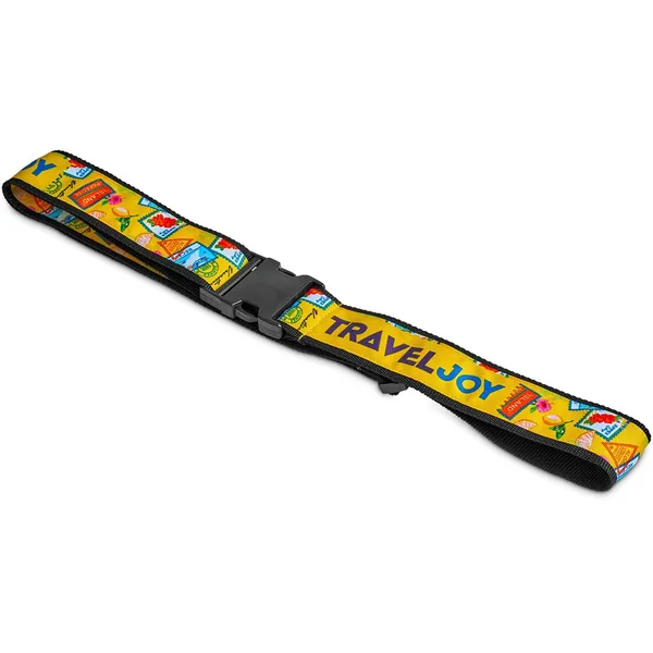 Pre-Printed Sample Hoppla Globetrotter Luggage Strap Pre-Printed Sample Hoppla Globetrotter Luggage Strap