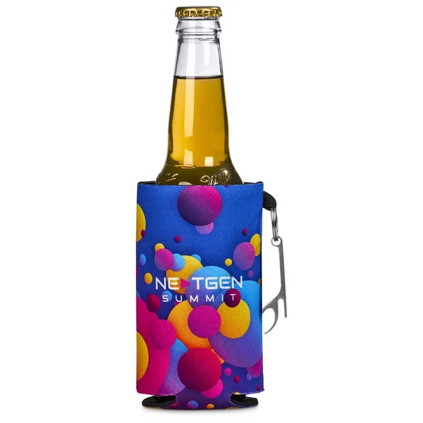 Pre-Printed Sample Hoppla Freezo Neoprene Stubby Cooler With Bottle Opener Pre-Printed Sample Hoppla Freezo Neoprene Stubby Cooler With Bottle Opener