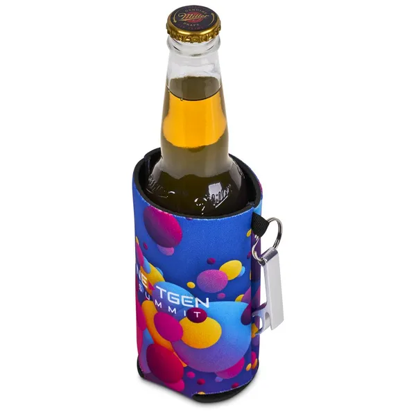 Pre-Printed Sample Hoppla Freezo Neoprene Stubby Cooler With Bottle Opener Pre-Printed Sample Hoppla Freezo Neoprene Stubby Cooler With Bottle Opener