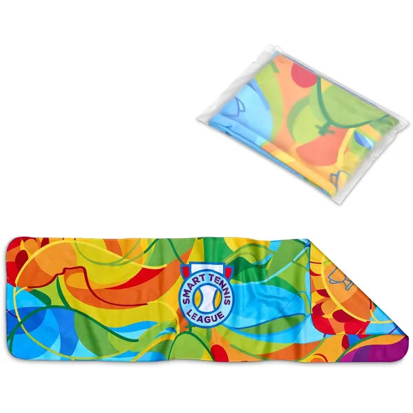 Pre-Printed Sample Hoppla Relay Sports Towel - Dual Branding Pre-Printed Sample Hoppla Relay Sports Towel - Dual Branding