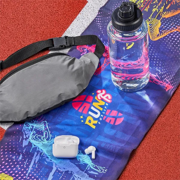 Pre-Printed Sample Hoppla Relay Sports Towel - Single Sided Pre-Printed Sample Hoppla Relay Sports Towel - Single Sided