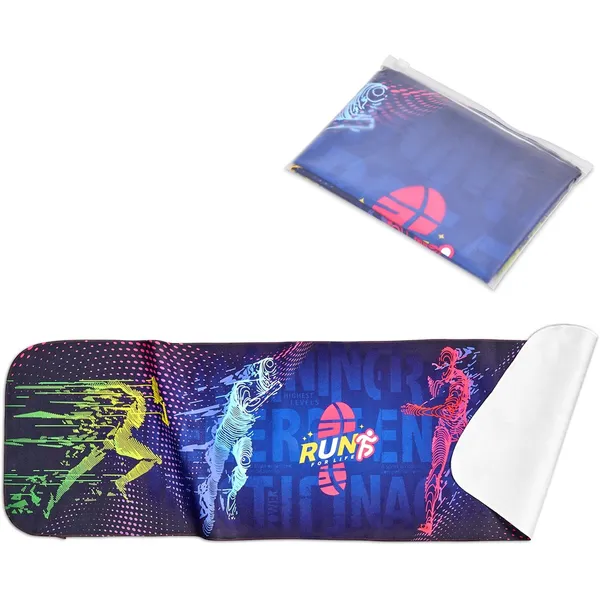 Pre-Printed Sample Hoppla Relay Sports Towel - Single Sided Pre-Printed Sample Hoppla Relay Sports Towel - Single Sided