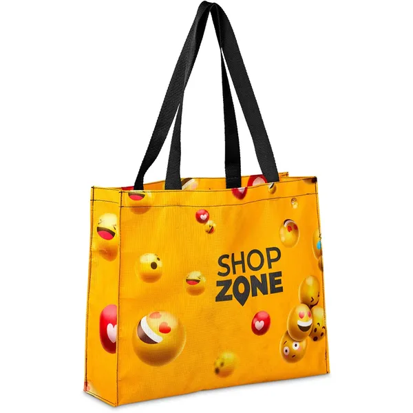 Pre-Production Sample Hoppla Menlyn RPET Stitch-Bond Shopper Pre-Production Sample Hoppla Menlyn RPET Stitch-Bond Shopper