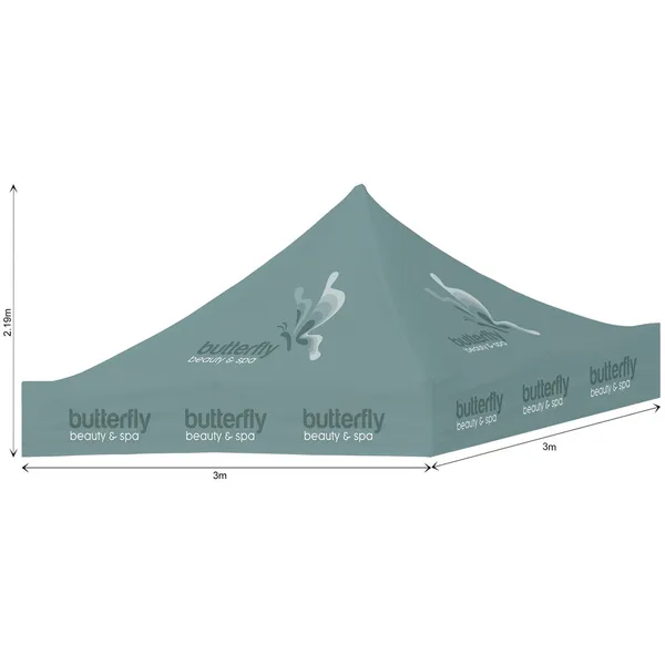 Ovation Sublimated Gazebo 3m X 3m - Roof (Excludes Hardware) Ovation Sublimated Gazebo 3m X 3m - Roof (Excludes Hardware)
