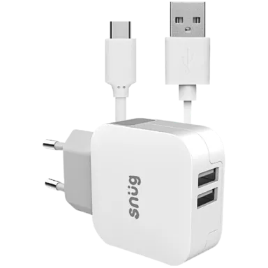 Snug Home Charger With USB Type-C Charge and Sync Cable Snug Home Charger With USB Type-C Charge and Sync Cable