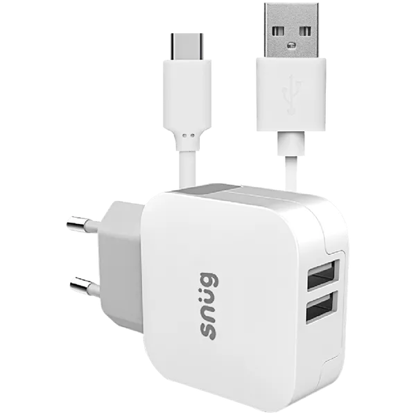 Snug Home Charger With USB Type-C Charge and Sync Cable Snug Home Charger With USB Type-C Charge and Sync Cable