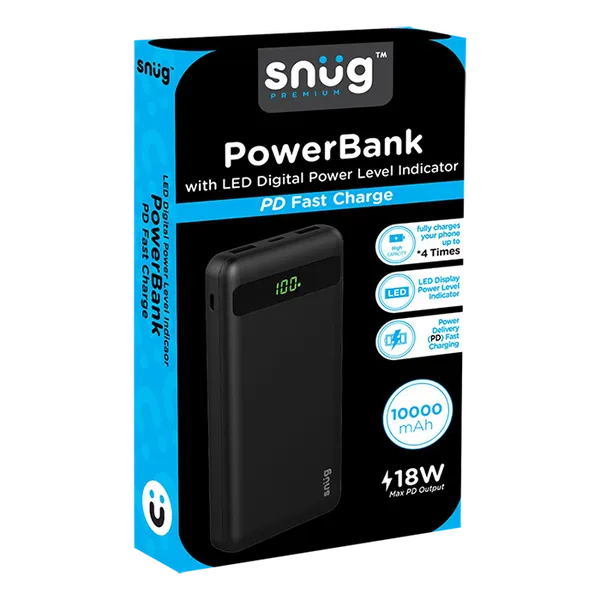 Snug 10000Mah Led Dig2 Pd Powerbank Snug 10000Mah Led Dig2 Pd Powerbank