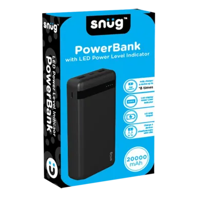 Snug Compact Led2 Powerbank - 20000Mah Snug Compact Led2 Powerbank - 20000Mah