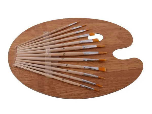 12-Piece Artist Paint Brushes & Pallet Set 12-Piece Artist Paint Brushes & Pallet Set