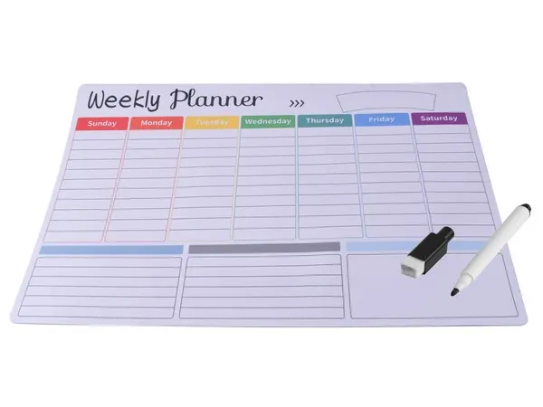 Magnetic Weekly Planner & Dry Erase Marker Magnetic Weekly Planner & Dry Erase Marker