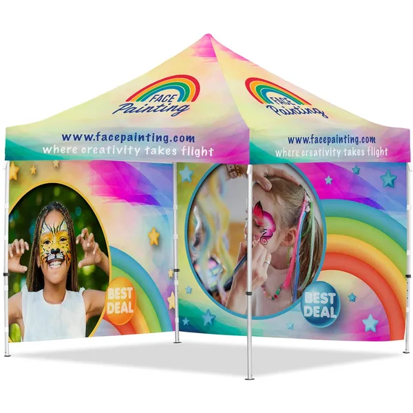 Coated Steel Sublimated Gazebo 3m x 3m - 2 Full-Wall Skins Coated Steel Sublimated Gazebo 3m x 3m - 2 Full-Wall Skins