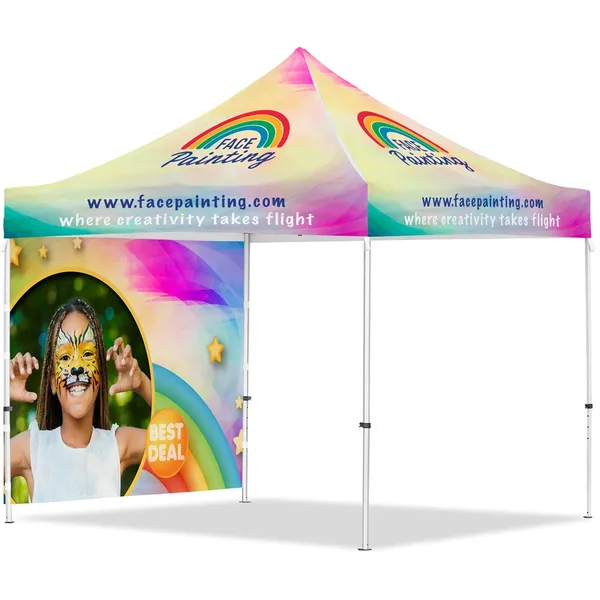 Coated Steel Sublimated Gazebo 3m x 3m - 1 Full-Wall Skin Coated Steel Sublimated Gazebo 3m x 3m - 1 Full-Wall Skin