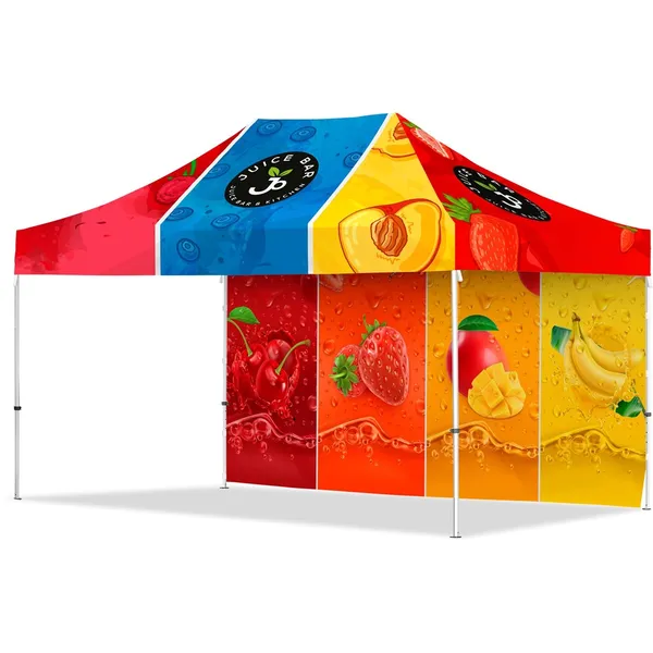 Coated Steel Sublimated Gazebo 4.5m x 3m 1 Long Full-Wall Skin Coated Steel Sublimated Gazebo 4.5m x 3m 1 Long Full-Wall Skin