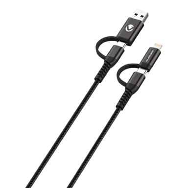 Volkano Weave Series 4-in-1 Charge & Data Cable 1.2m Volkano Weave Series 4-in-1 Charge & Data Cable 1.2m