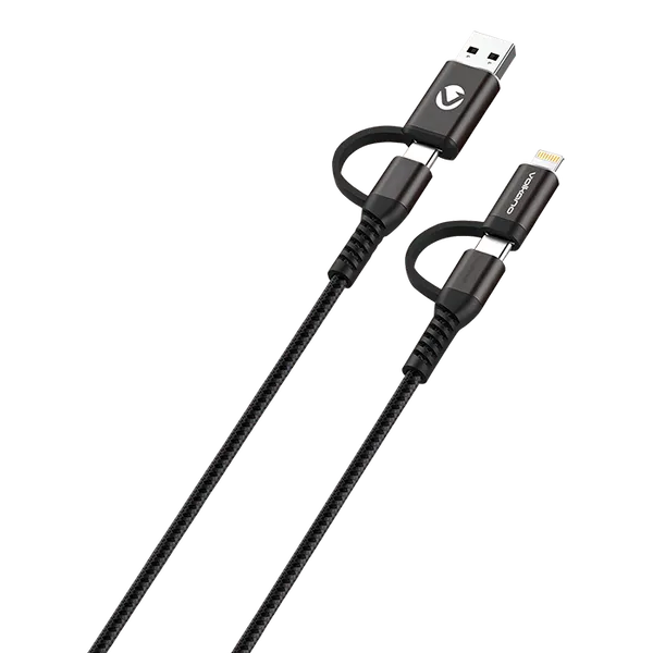 Volkano Weave Series 4-in-1 Charge & Data Cable 1.2m Volkano Weave Series 4-in-1 Charge & Data Cable 1.2m